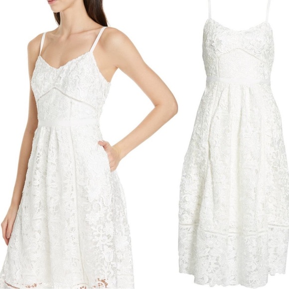 NWT Ted Baker White Ivory Lace Midi Dress Bridal Wedding Ted 5 US 12 XL $519 - Picture 2 of 10